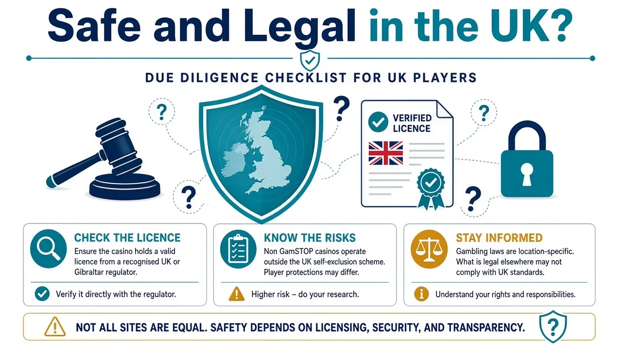 Legal Status and Player Safety at Non GamStop Casinos in the UK