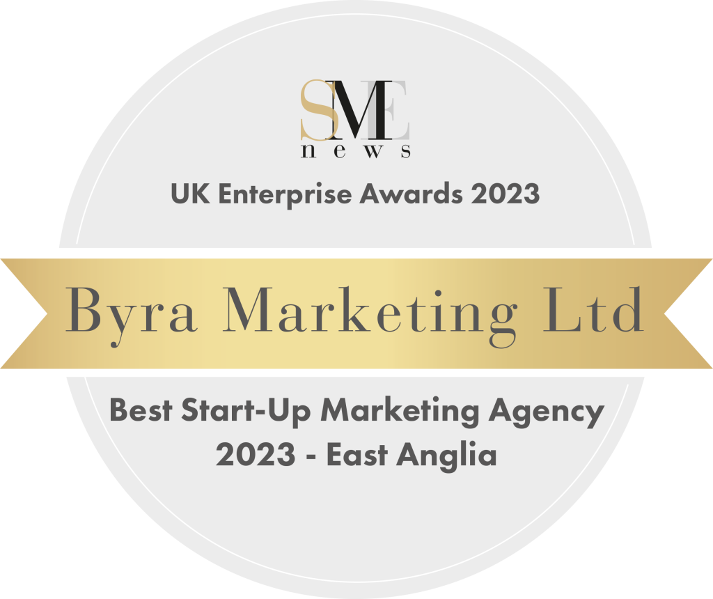 Best start-up marketing agency 2023 award badge